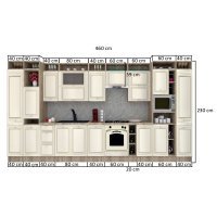 Bucatarie LEEA ART FRONT MDF PARMA 460A K002 / decor 218